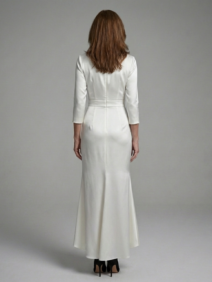 Valerie | Women's Long-Sleeve Modern Midi Dress
