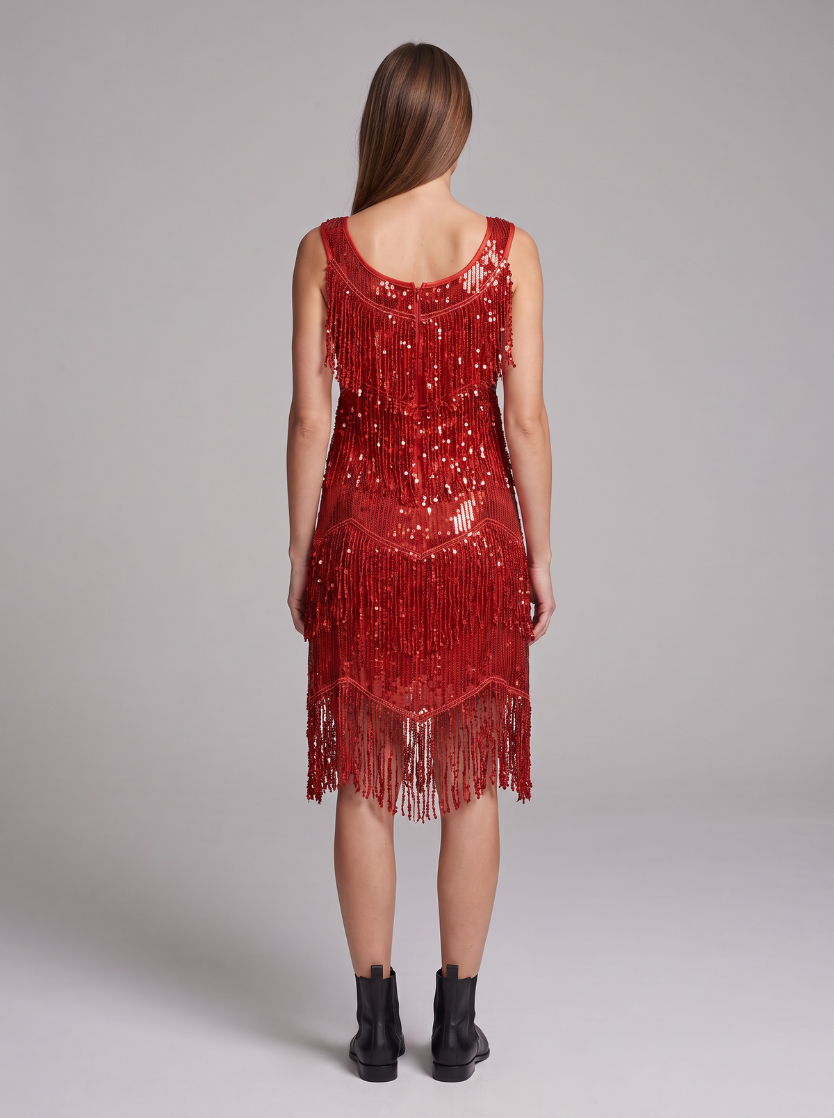 Louisa-Nella | Women's Long-Sleeve Sequin Mini Dress