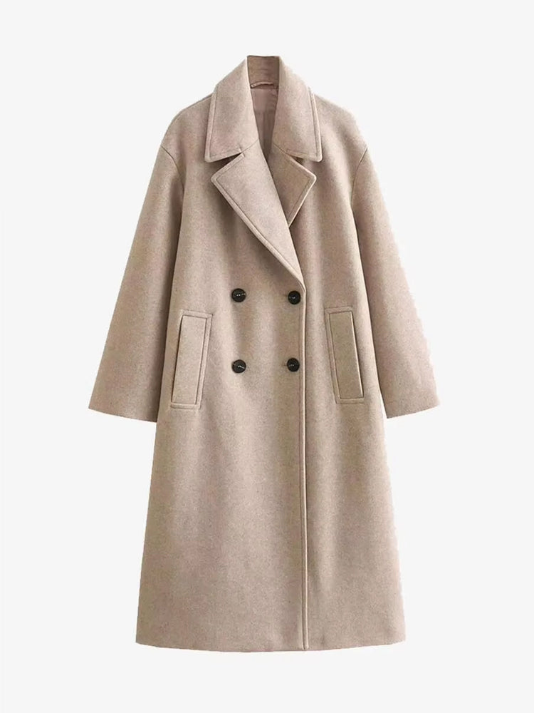 Stella-Astrid | Women's Longline Open-Front Trench Coat