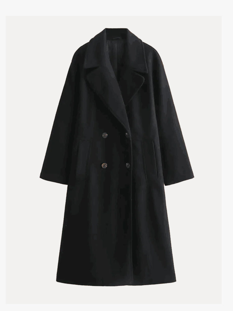Stella-Astrid | Women's Longline Open-Front Trench Coat