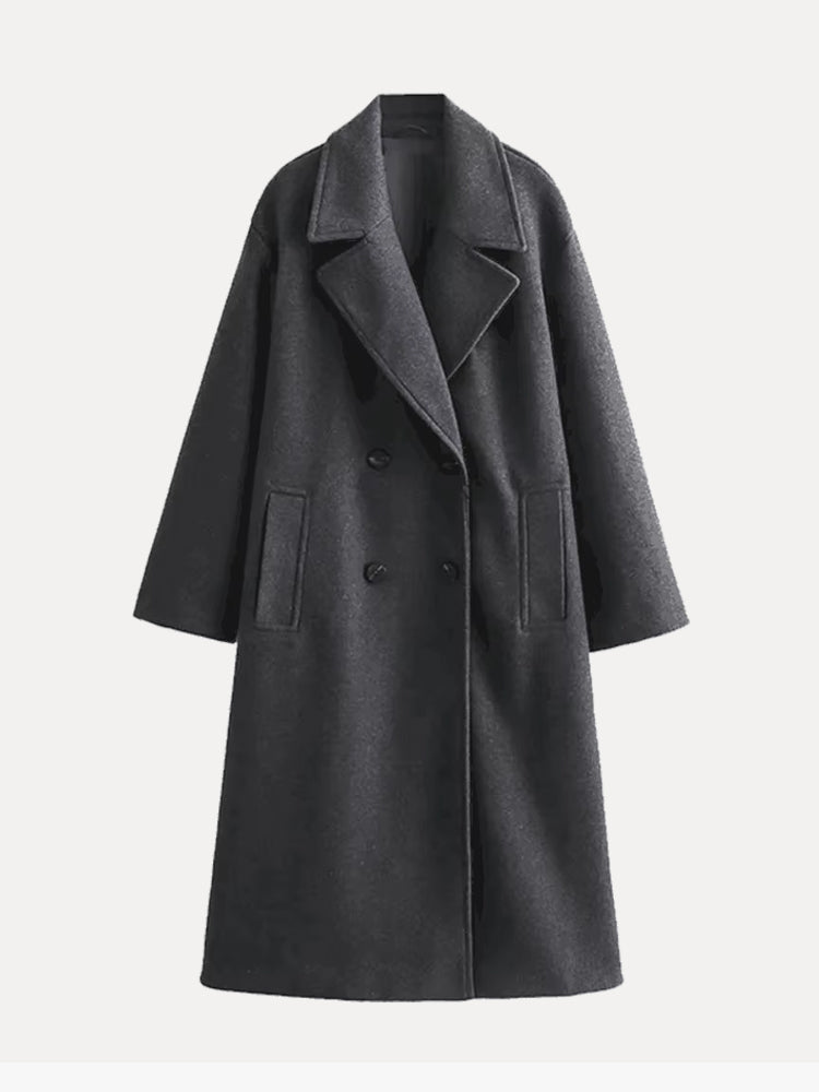 Stella-Astrid | Women's Longline Open-Front Trench Coat