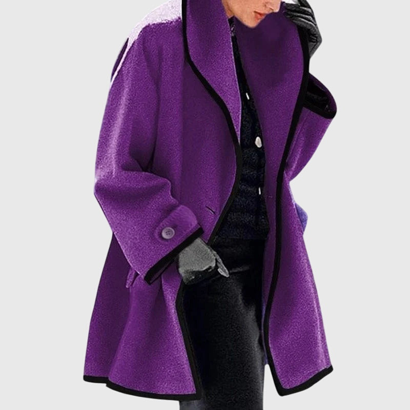 Eleanor-Lavinia | Women's Longline Tailored Coat with Shawl Collar