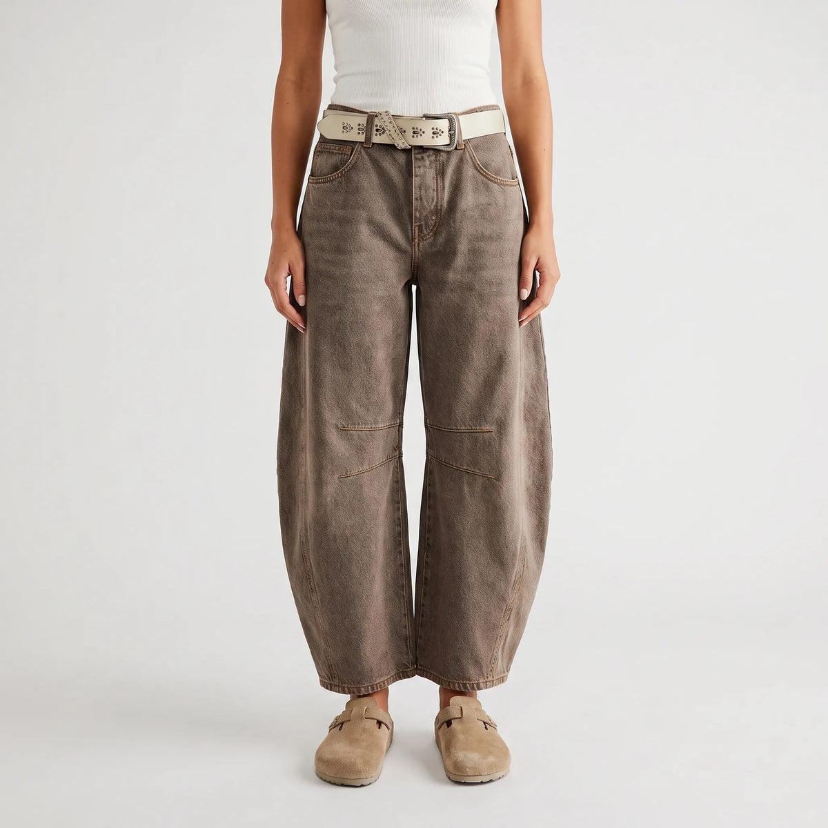 Wilhelmina-Rhea | Women's Low-Rise Baggy Barrel Jeans