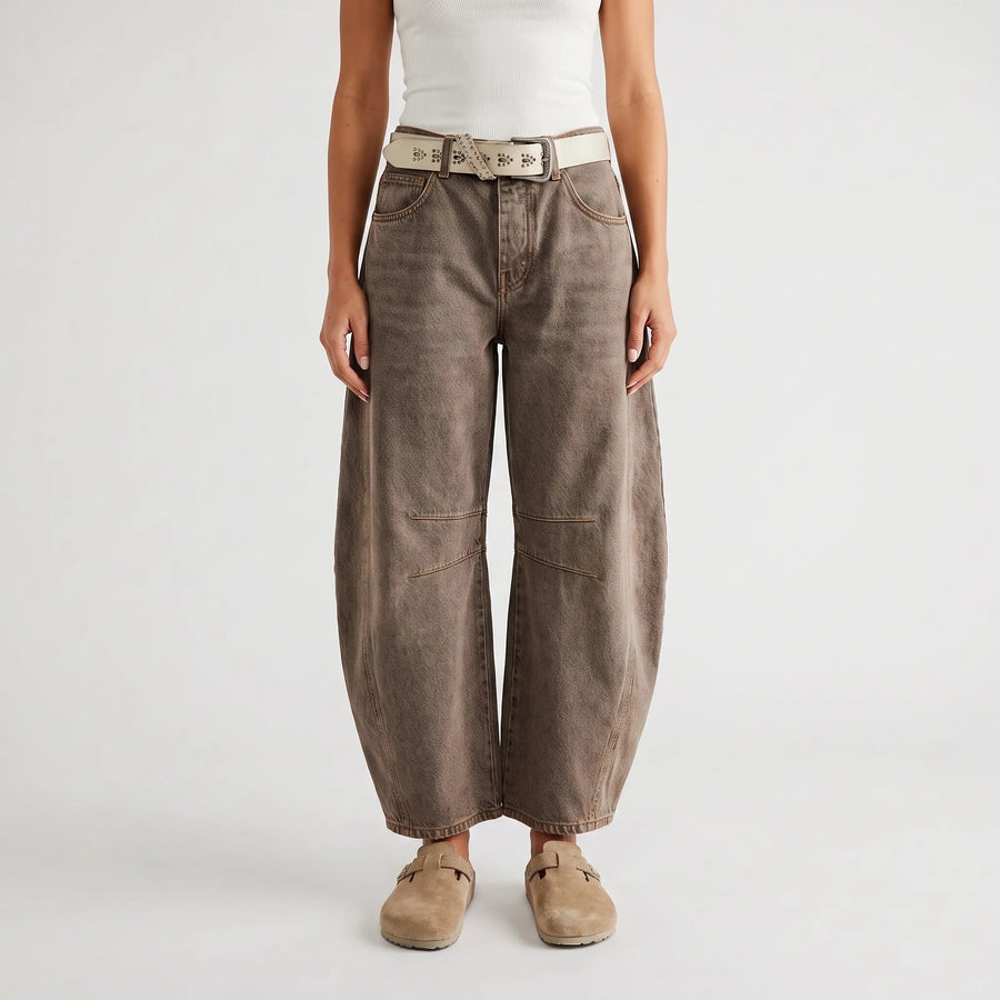 Wilhelmina-Rhea | Women's Low-Rise Baggy Barrel Jeans
