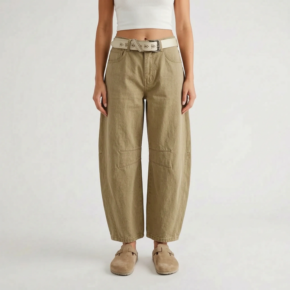 Wilhelmina-Rhea | Women's Low-Rise Baggy Barrel Jeans