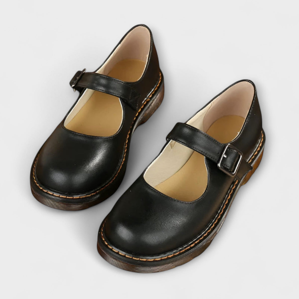 Beatrix-Ivy | Women's Mary Jane Buckle Strap Flats
