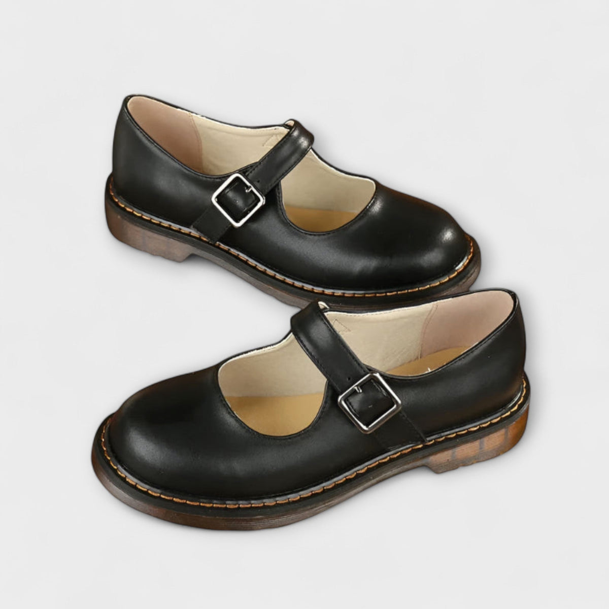 Beatrix-Ivy | Women's Mary Jane Buckle Strap Flats
