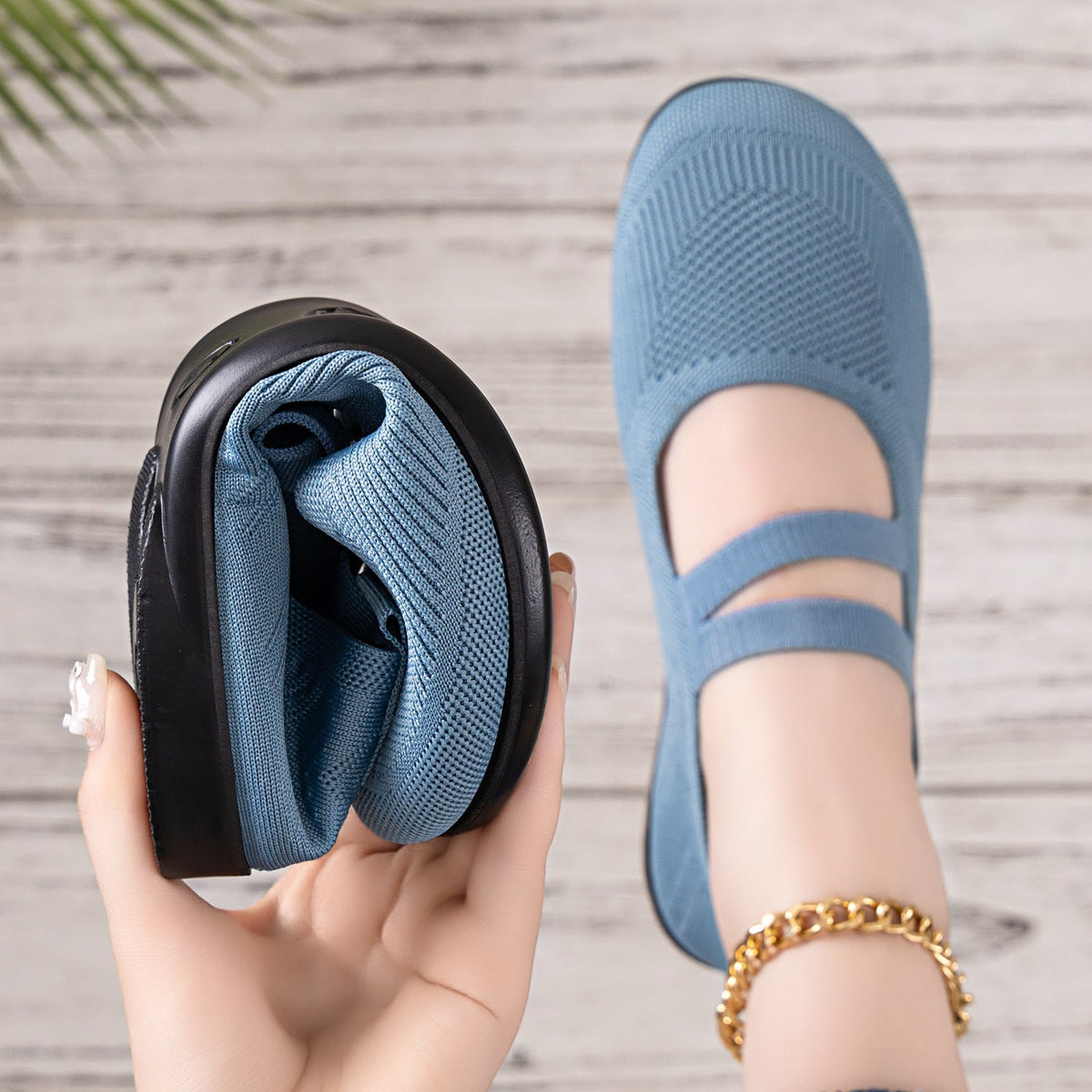 Edith | Women's Mary Jane Knit Slippers