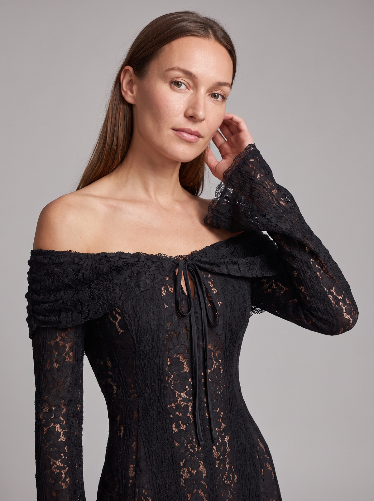 Nadine | Women's Off-Shoulder Sequin Maxi Dress