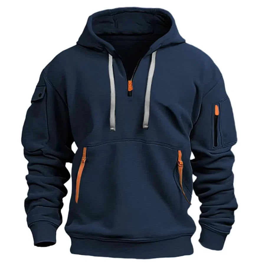 Selma-Rosemary | Women's Oversized Essentials Hoodie with Sleeve Pocket