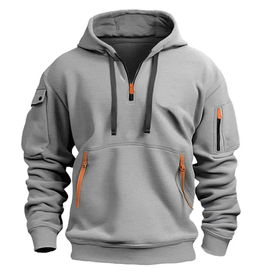 Selma-Rosemary | Women's Oversized Essentials Hoodie with Sleeve Pocket