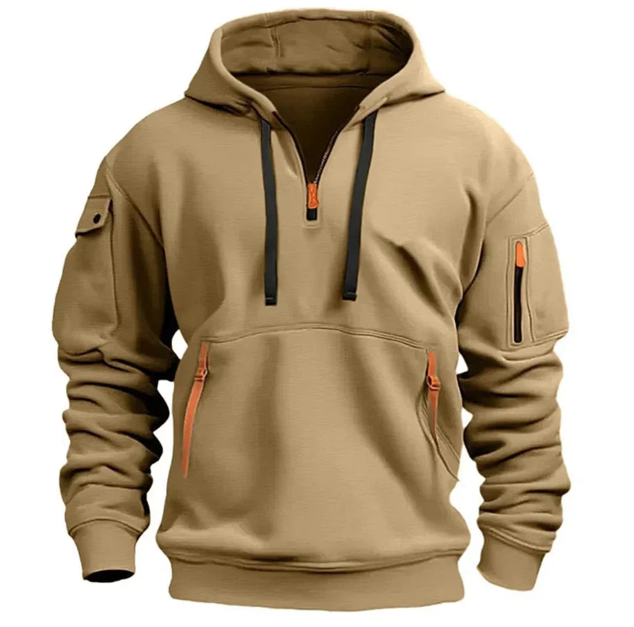 Selma-Rosemary | Women's Oversized Essentials Hoodie with Sleeve Pocket