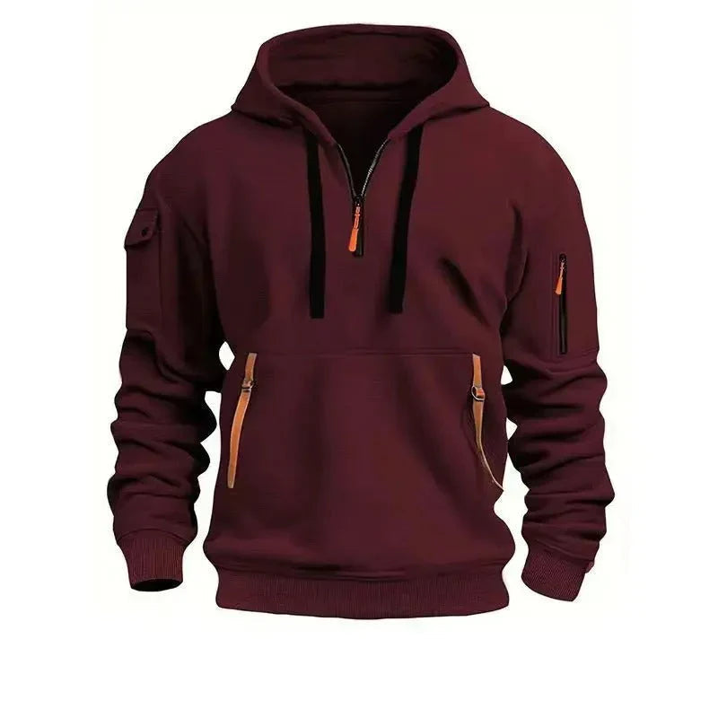 Selma-Rosemary | Women's Oversized Essentials Hoodie with Sleeve Pocket