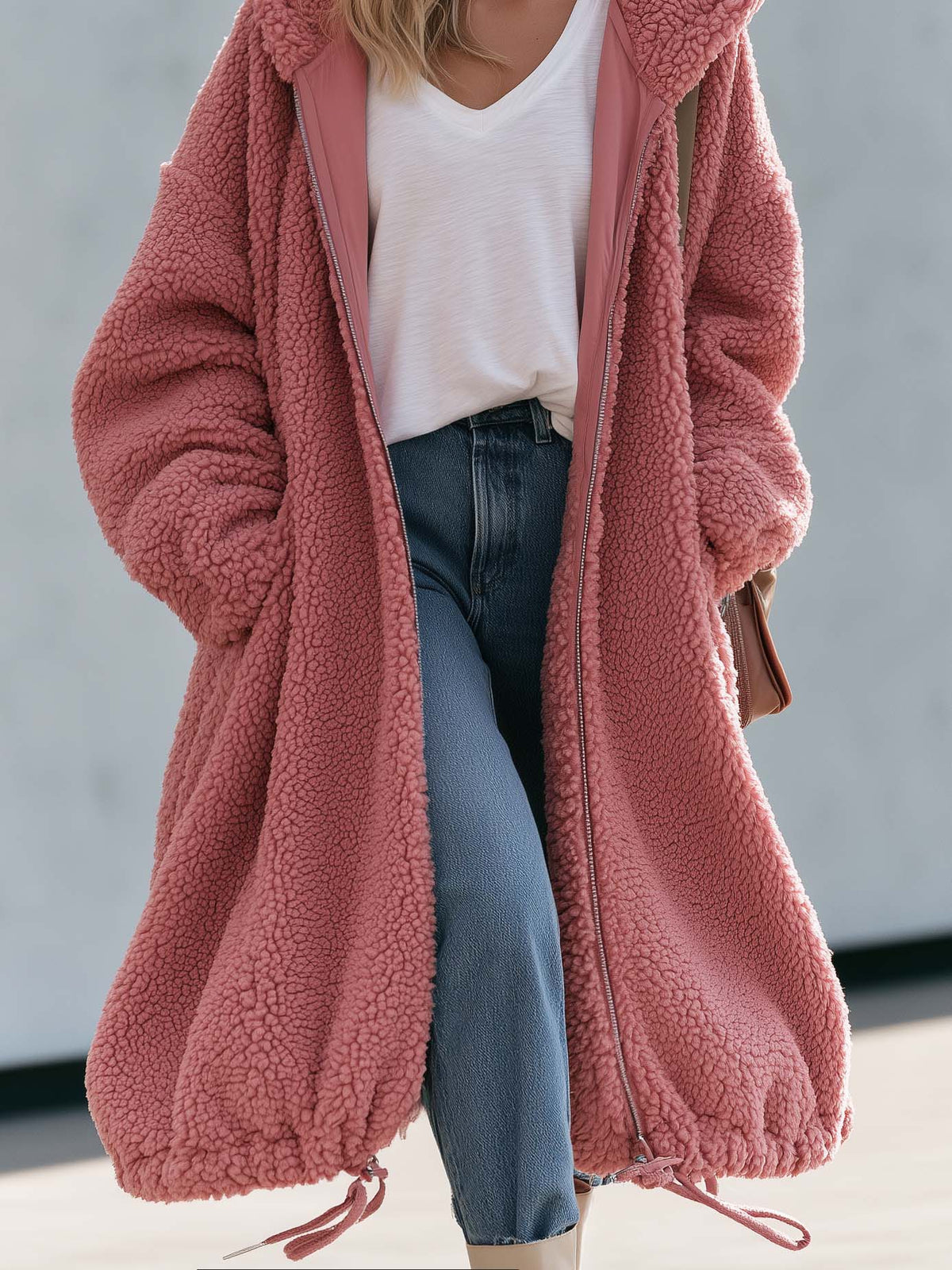 Winifred-Selma | Women's Oversized Hooded Teddy Coat