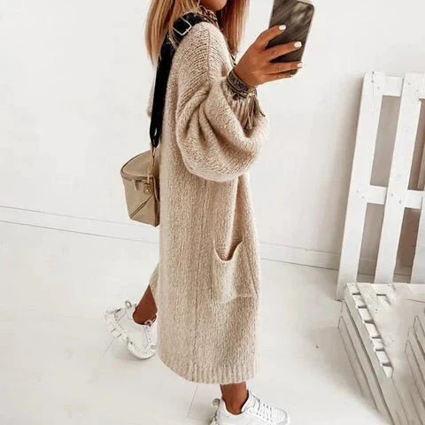 Rosemary | Women's Oversized Open-Front Cardigan with Balloon Sleeves