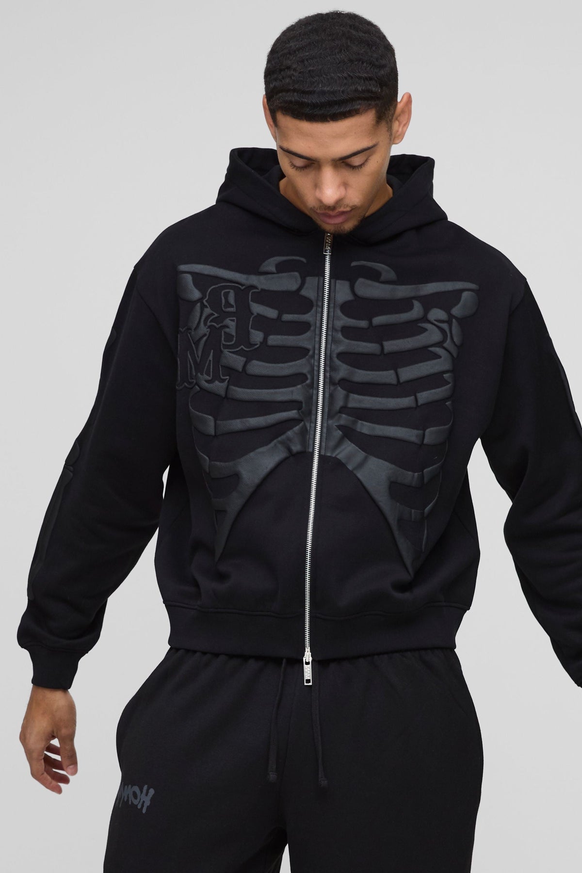Constance-Birgit | Women's Oversized Puff-Print Zip Hoodie