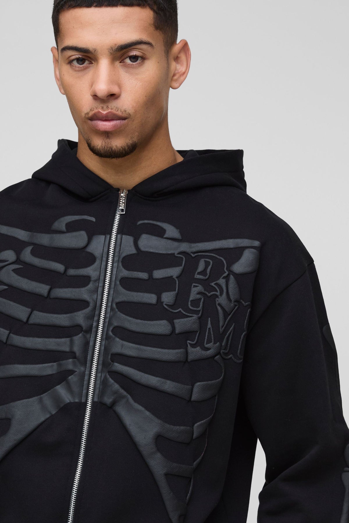 Constance-Birgit | Women's Oversized Puff-Print Zip Hoodie