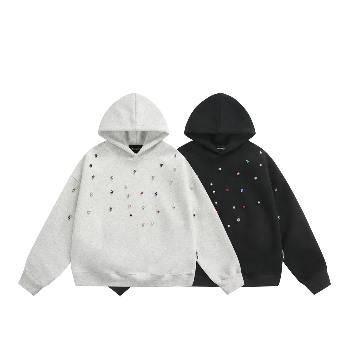 Aurelia-Harriet | Women's Oversized Rhinestone Hoodie