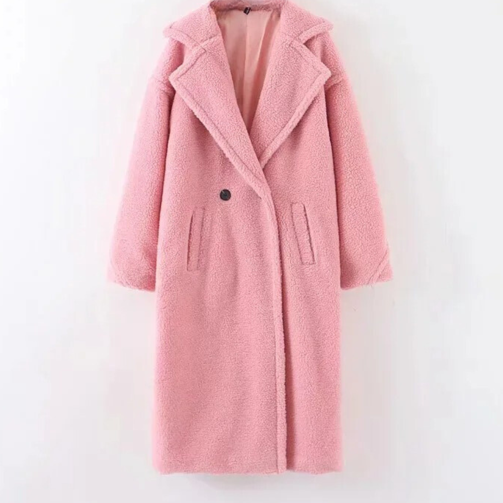Rhea-Lucille | Women's Oversized Teddy Fleece Hooded Jacket