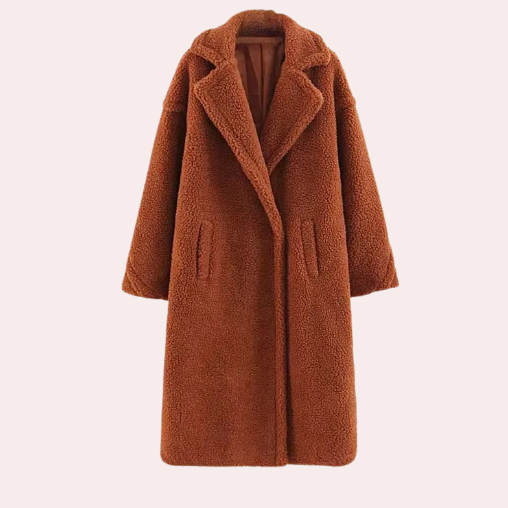Rhea-Lucille | Women's Oversized Teddy Fleece Hooded Jacket