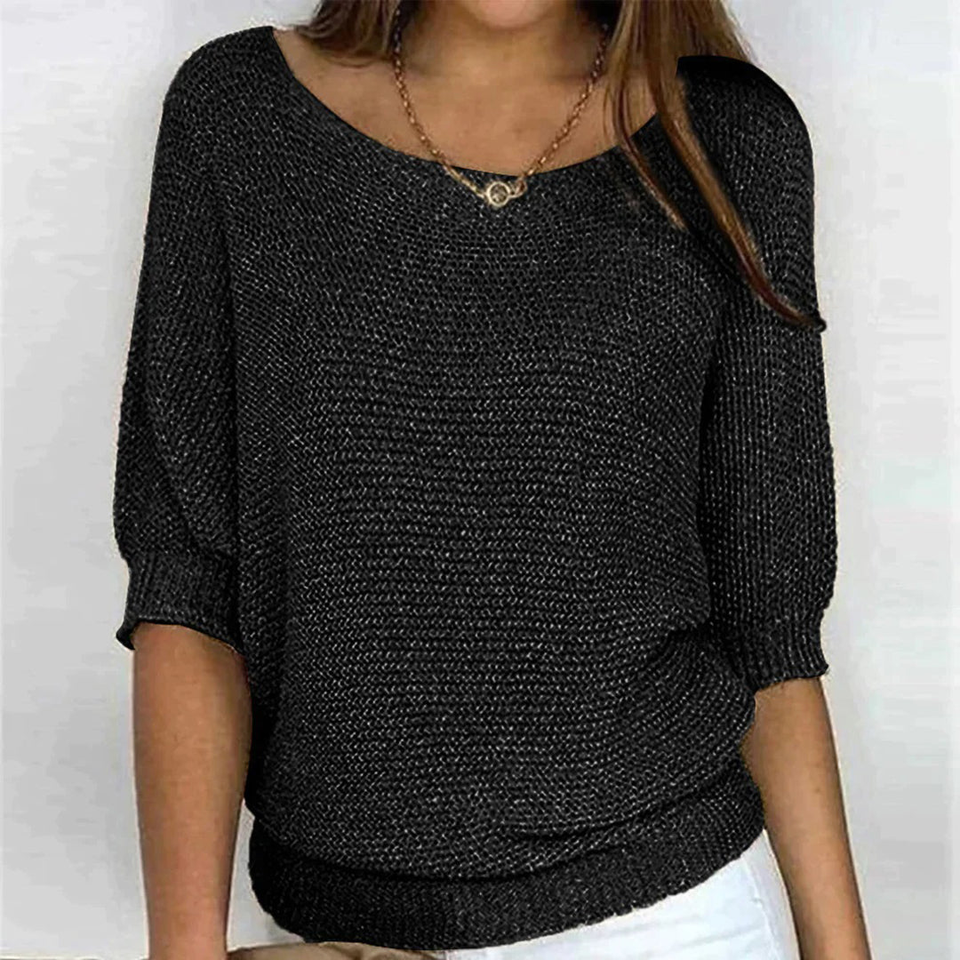 Rosemary-Miriam | Women's Oversized Textured-Knit Crew Neck Jumper