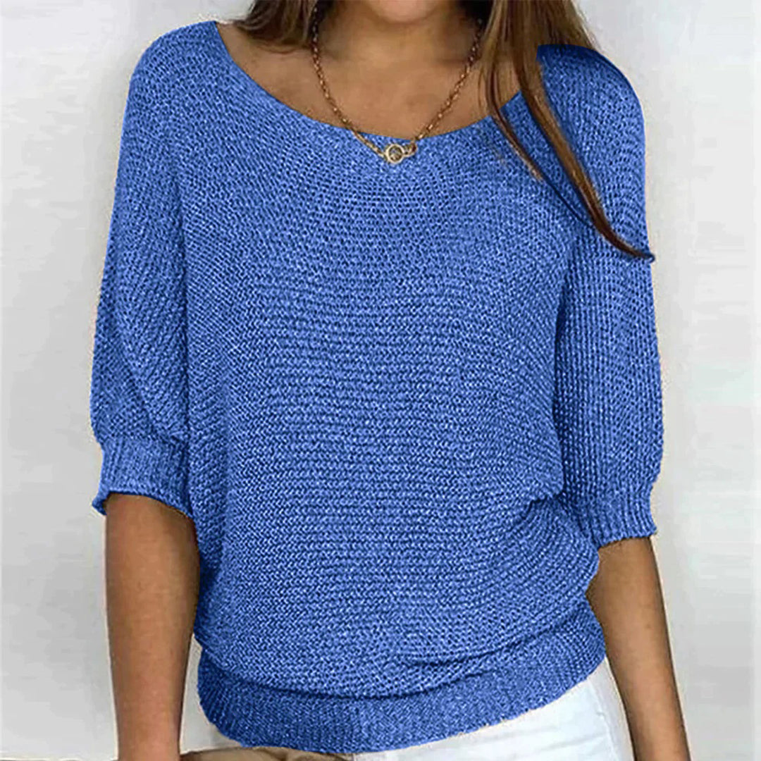 Rosemary-Miriam | Women's Oversized Textured-Knit Crew Neck Jumper