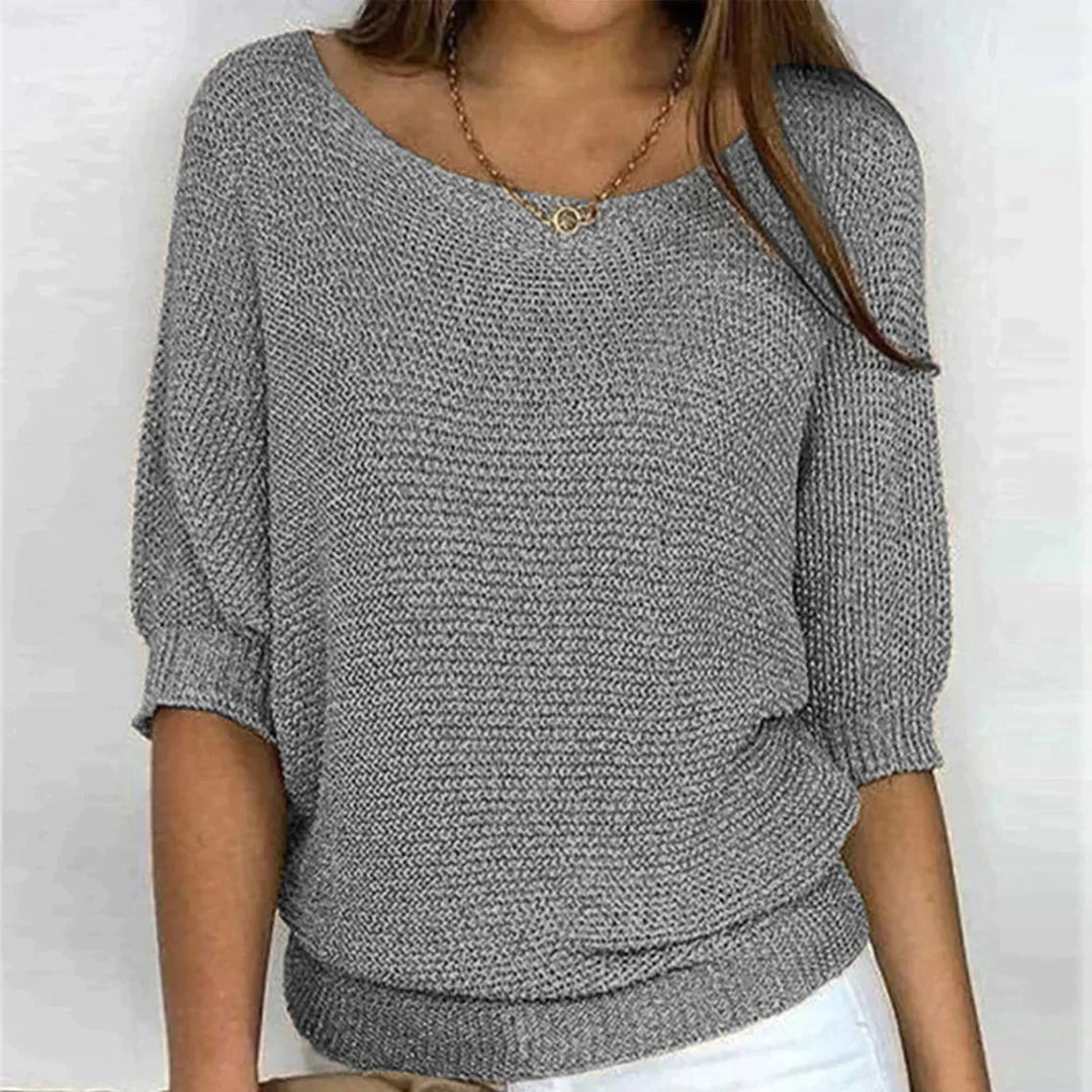Rosemary-Miriam | Women's Oversized Textured-Knit Crew Neck Jumper