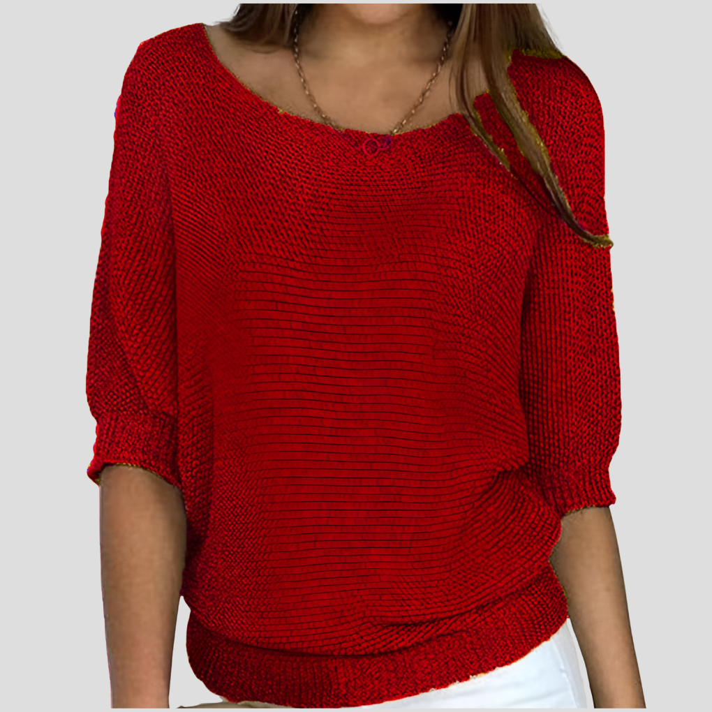 Rosemary-Miriam | Women's Oversized Textured-Knit Crew Neck Jumper