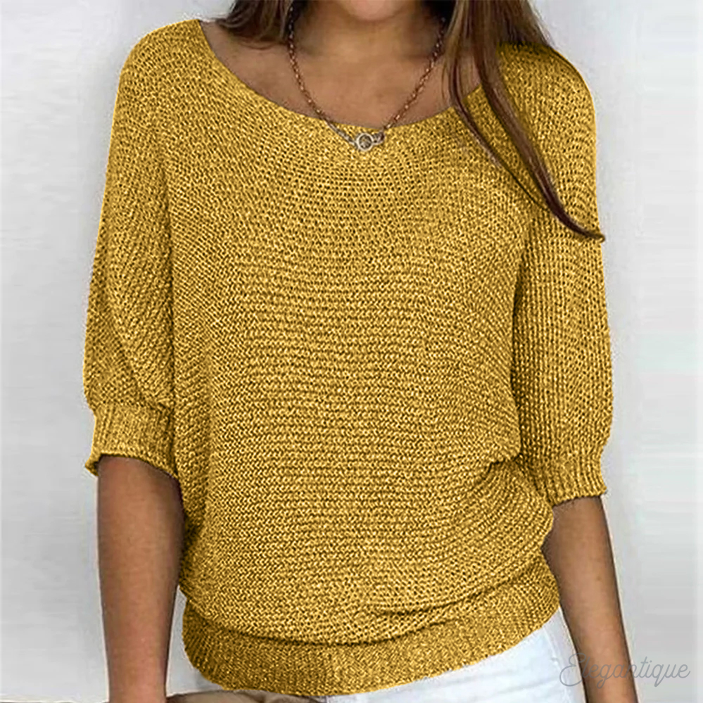 Rosemary-Miriam | Women's Oversized Textured-Knit Crew Neck Jumper
