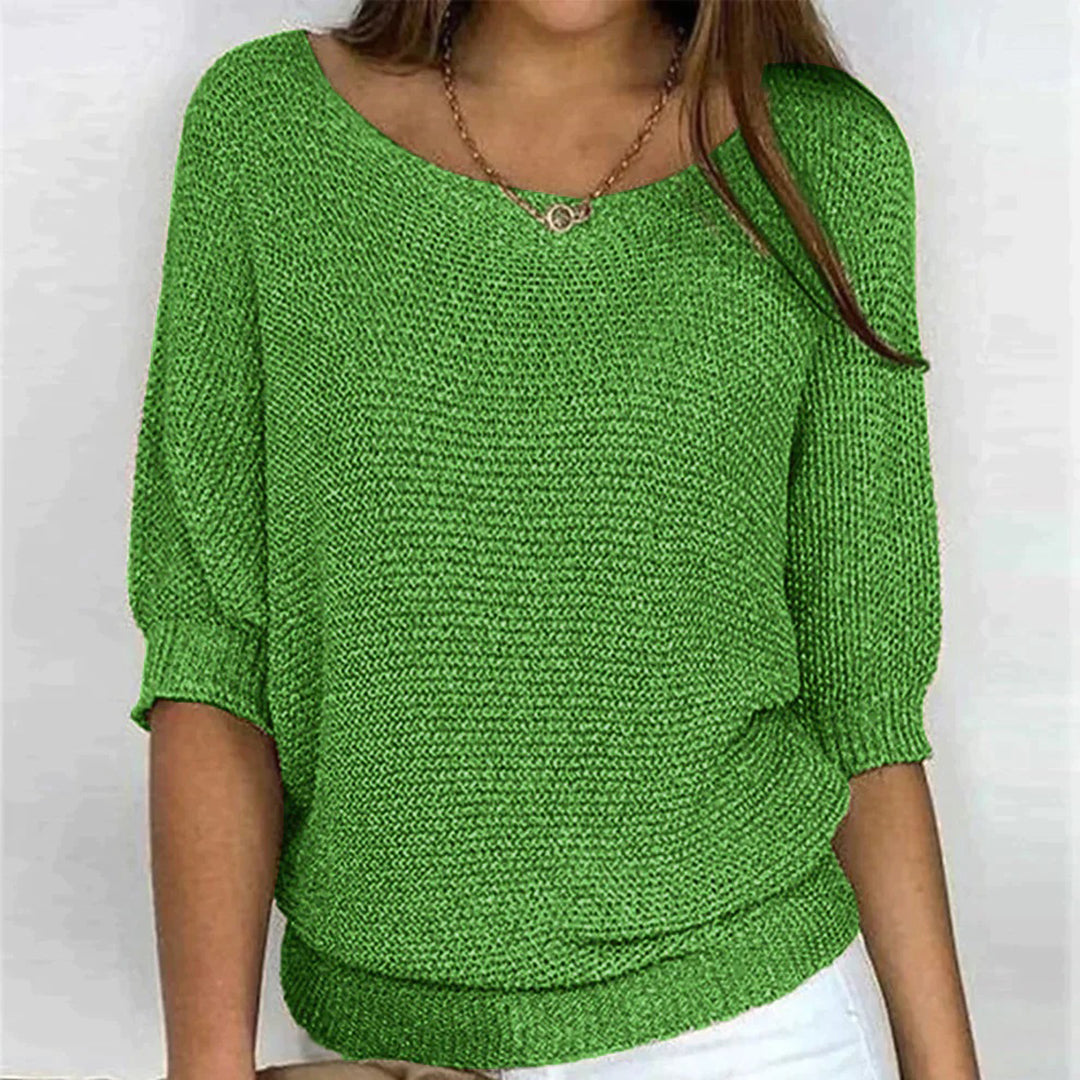 Rosemary-Miriam | Women's Oversized Textured-Knit Crew Neck Jumper