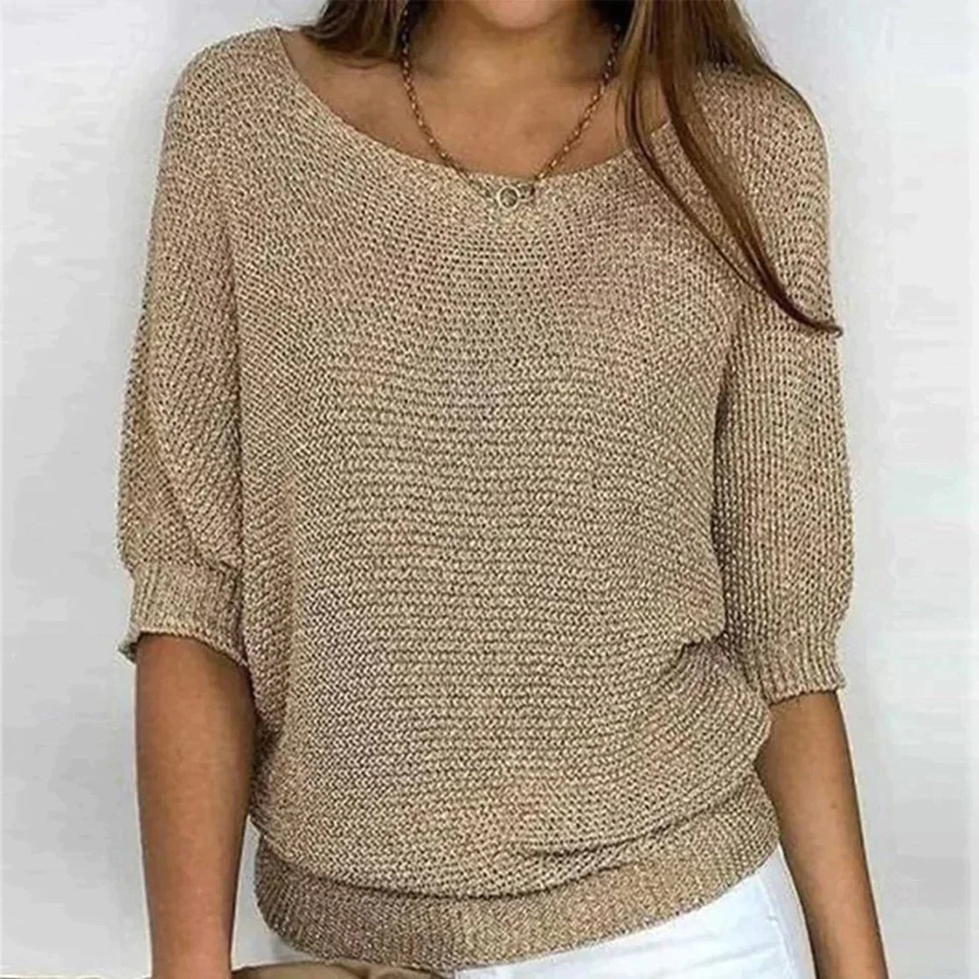 Rosemary-Miriam | Women's Oversized Textured-Knit Crew Neck Jumper