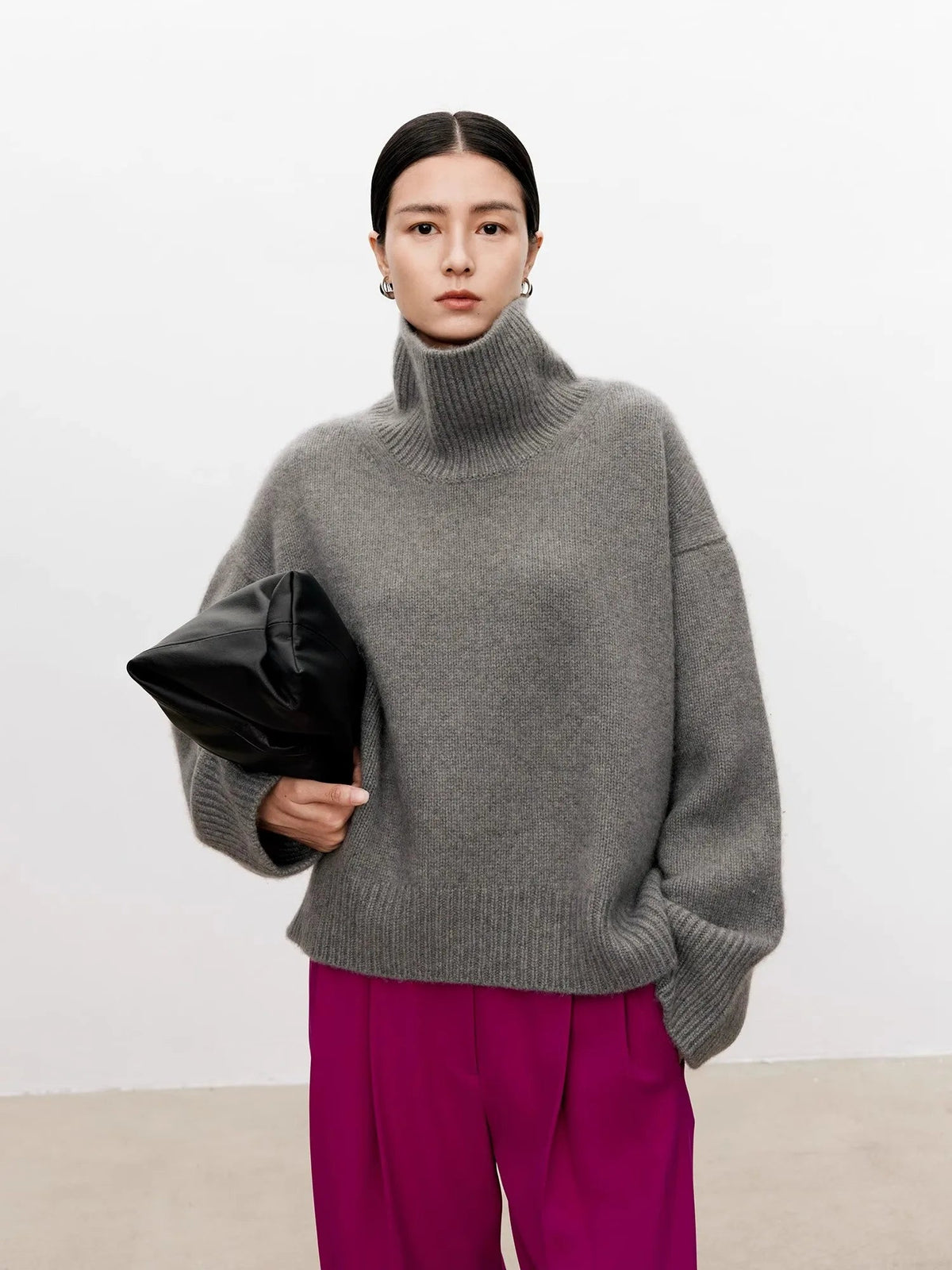 Birgit-Martha | Women's Oversized Turtleneck Cashmere Pullover