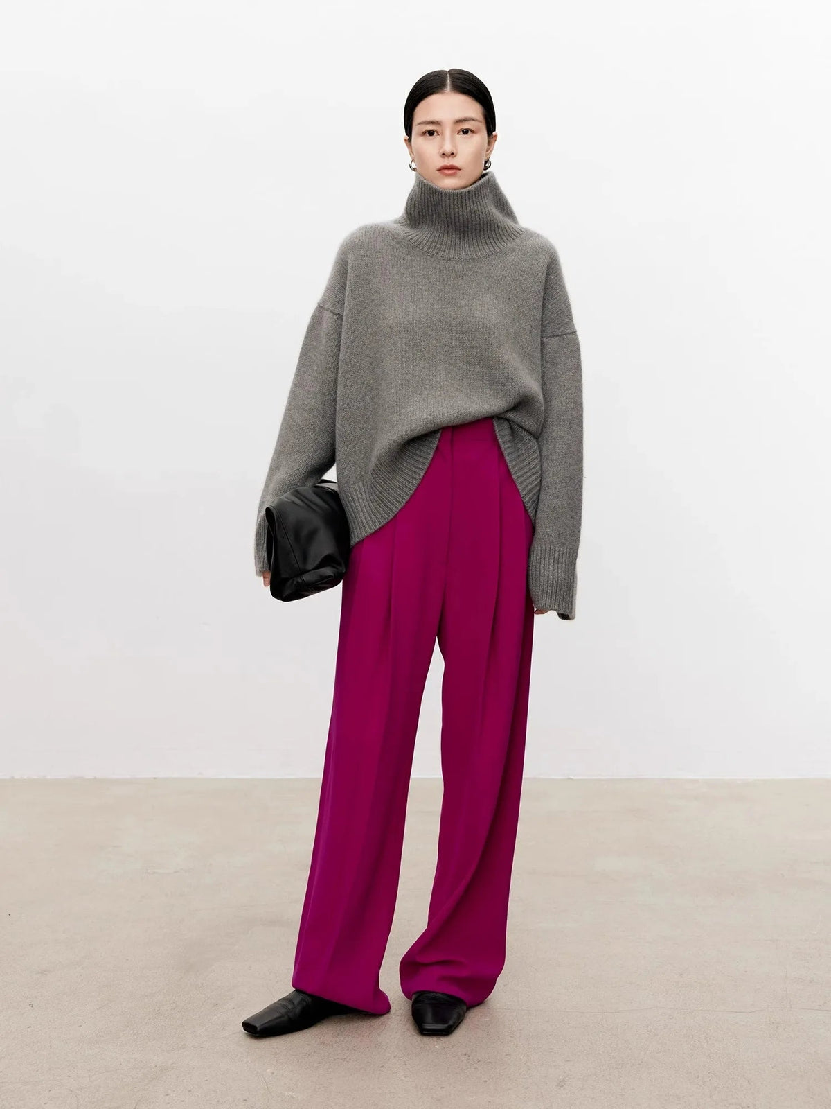 Birgit-Martha | Women's Oversized Turtleneck Cashmere Pullover