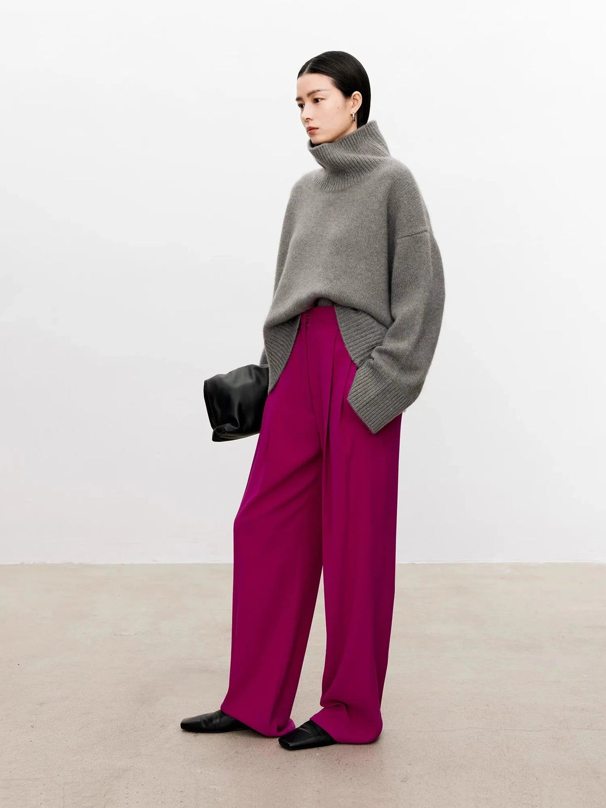 Birgit-Martha | Women's Oversized Turtleneck Cashmere Pullover
