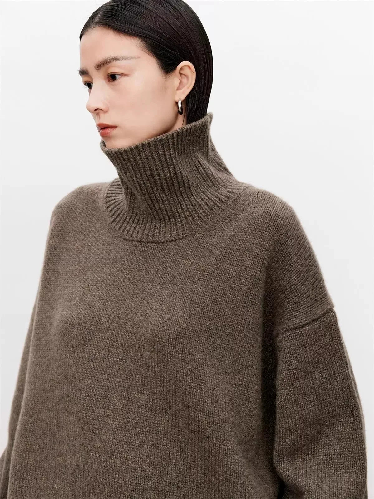 Birgit-Martha | Women's Oversized Turtleneck Cashmere Pullover