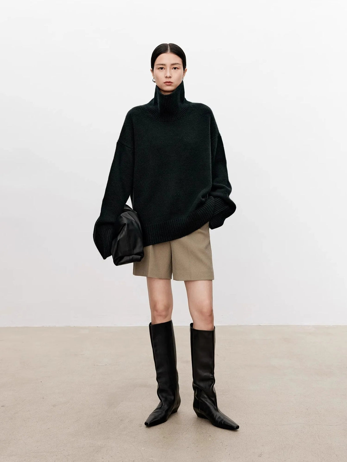 Birgit-Martha | Women's Oversized Turtleneck Cashmere Pullover