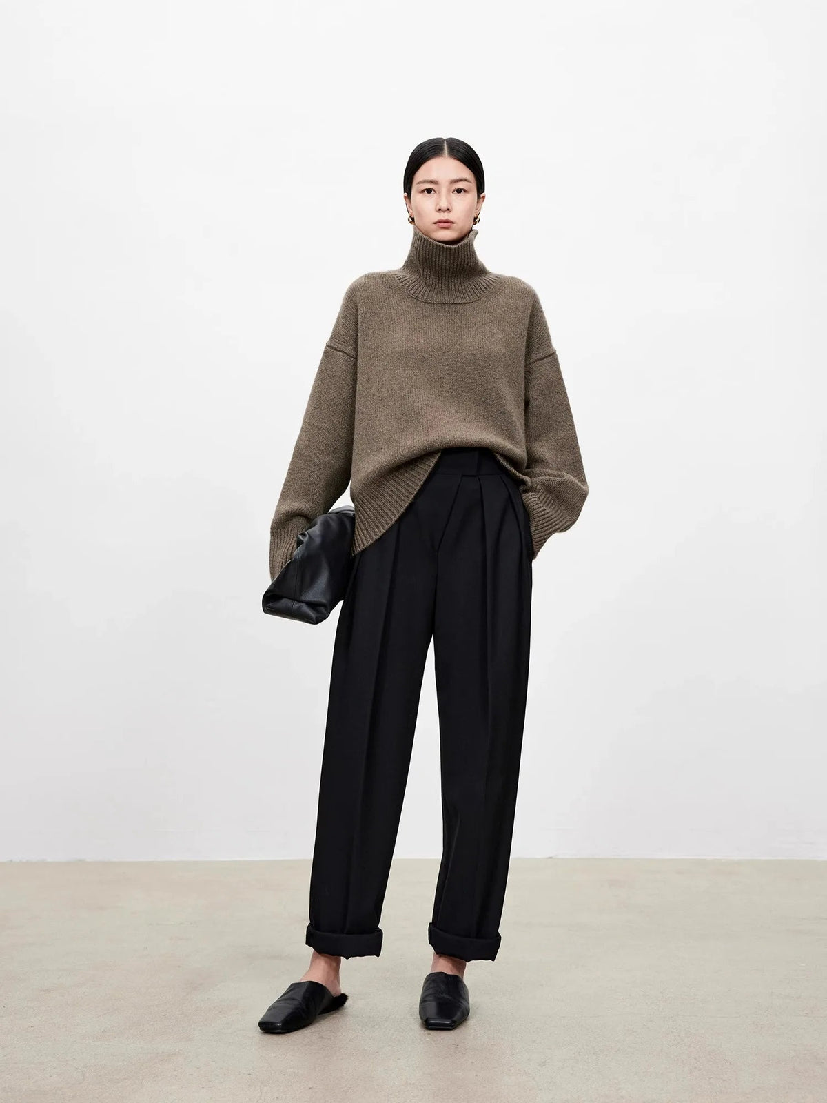 Birgit-Martha | Women's Oversized Turtleneck Cashmere Pullover