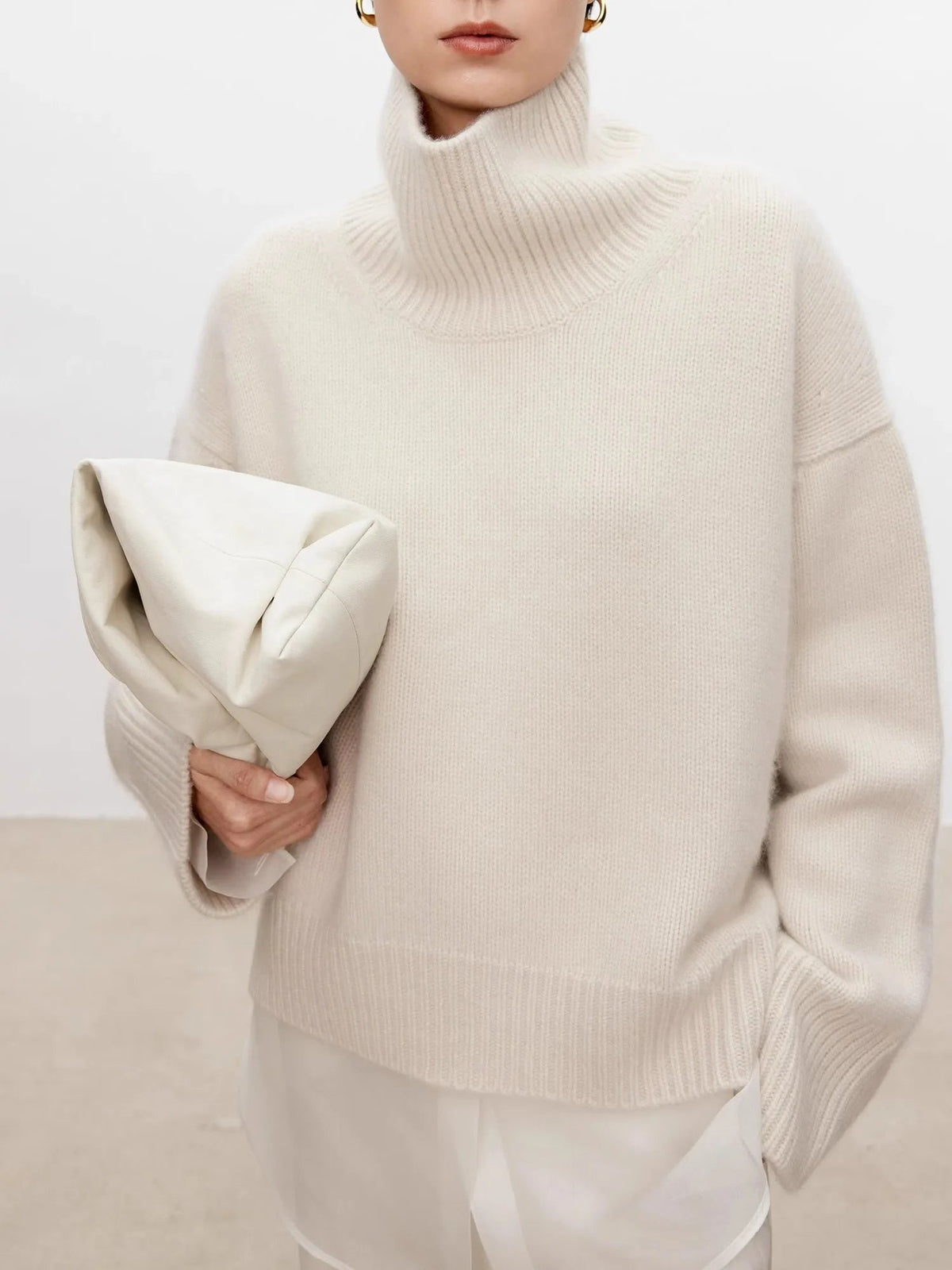 Birgit-Martha | Women's Oversized Turtleneck Cashmere Pullover