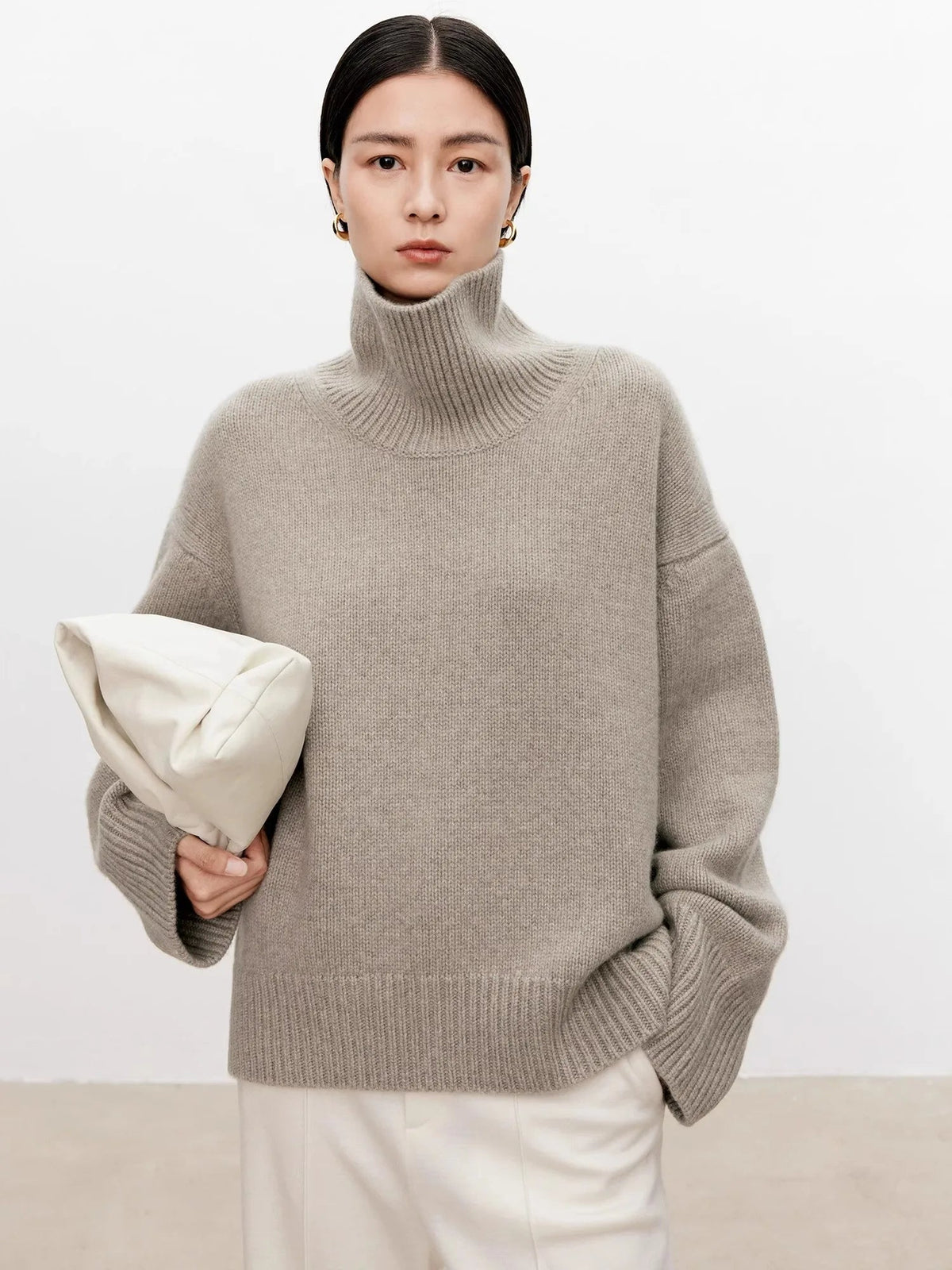 Birgit-Martha | Women's Oversized Turtleneck Cashmere Pullover