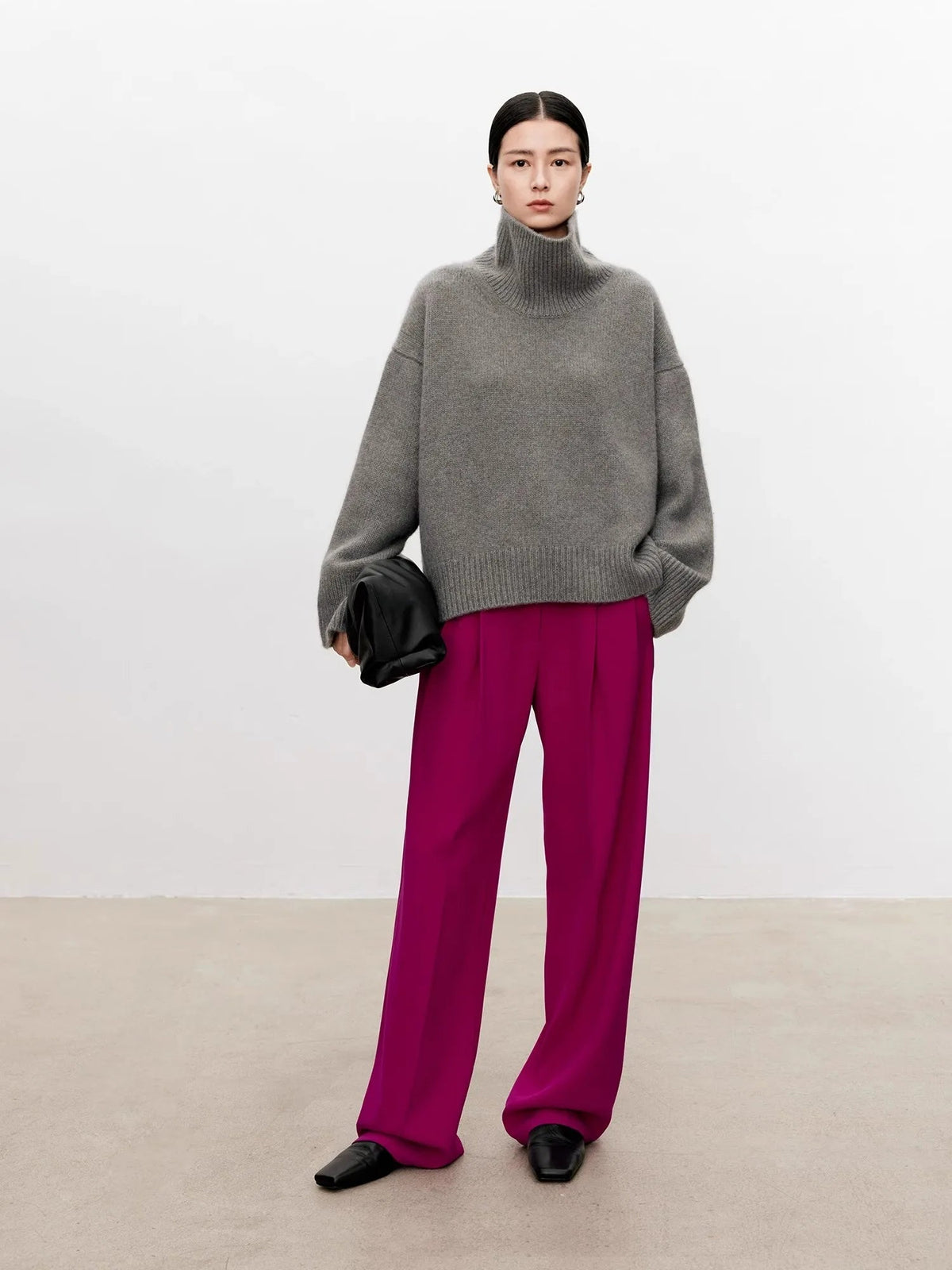 Birgit-Martha | Women's Oversized Turtleneck Cashmere Pullover