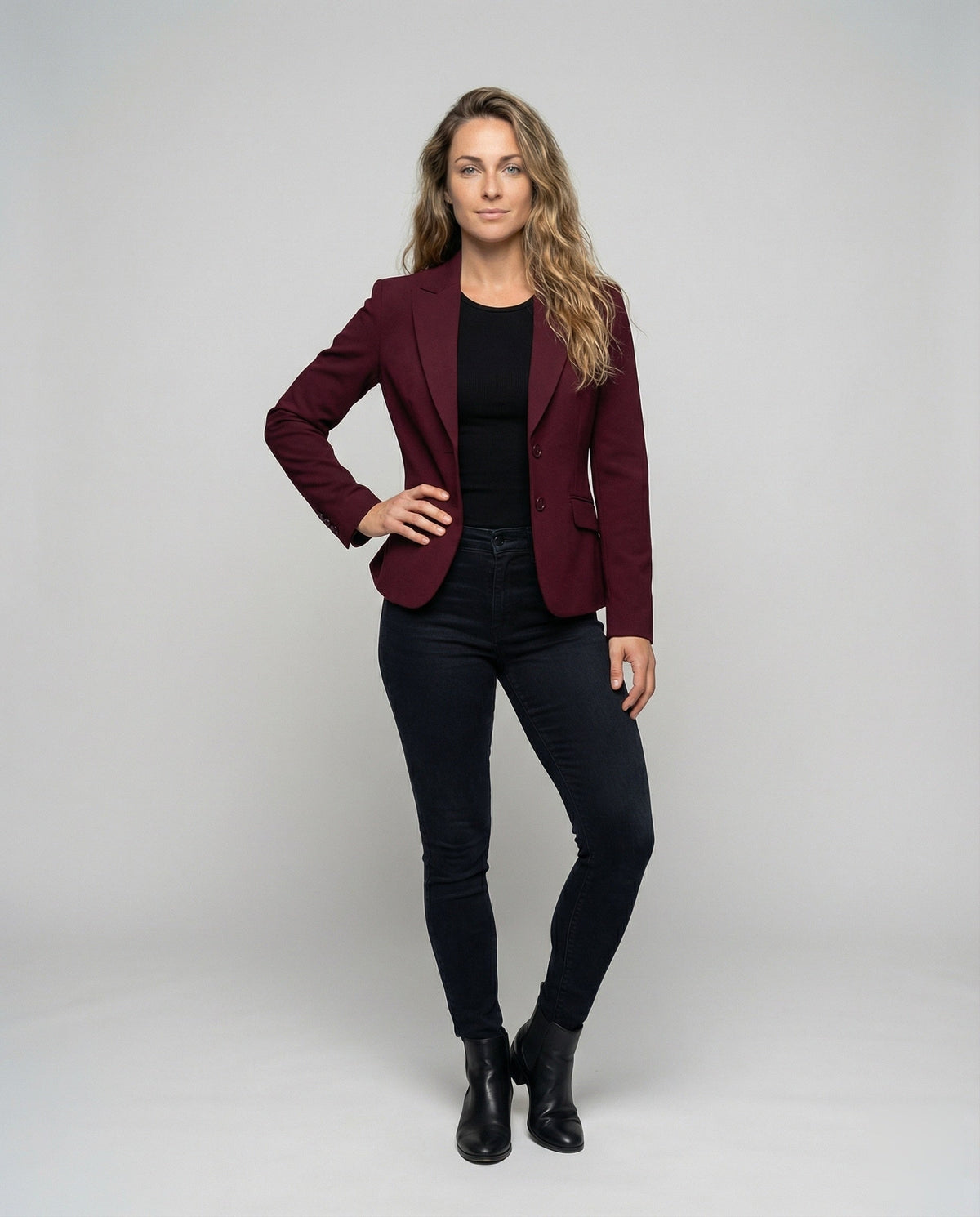 Phyllis | Women's Peplum Two-Button Business Blazer