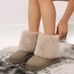 Harriet-Irene | Women's Platform Fur-Trim Winter Boots