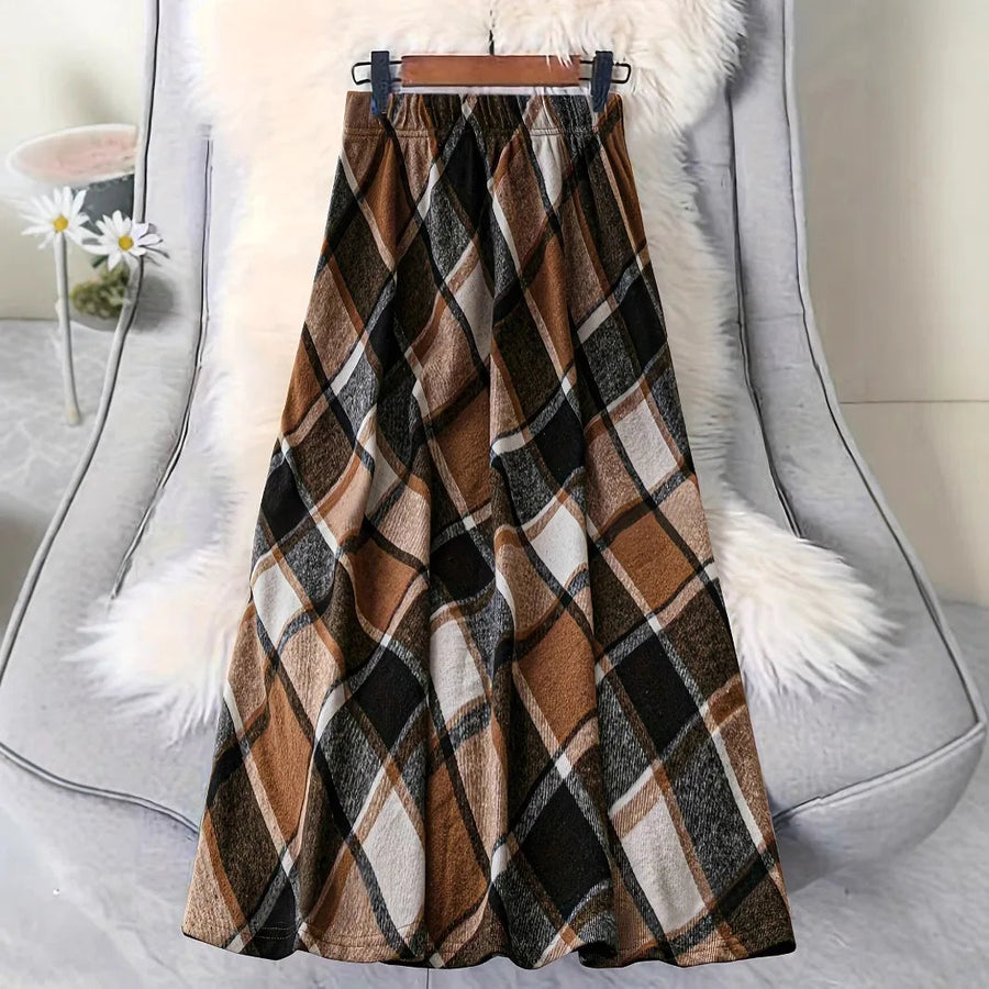 Lillian-Leonora | Women's Pleated Plaid Skirt