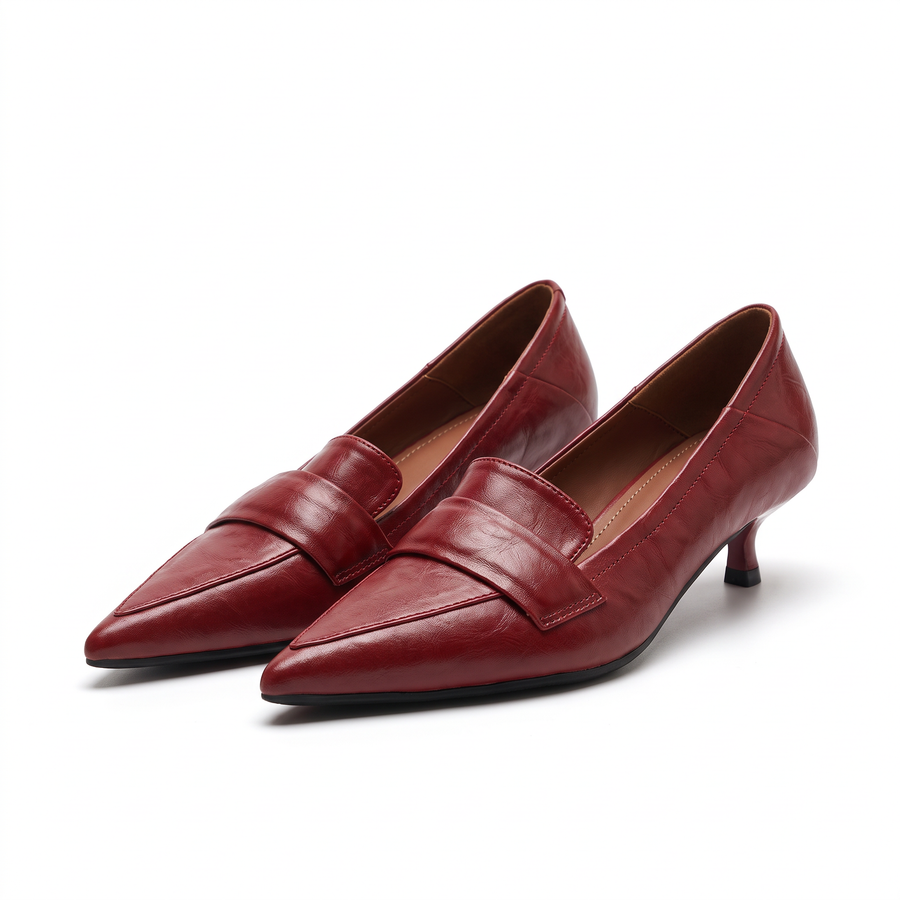 Georgia-Camilla | Women's Pointed-Toe Kitten Heel Pumps