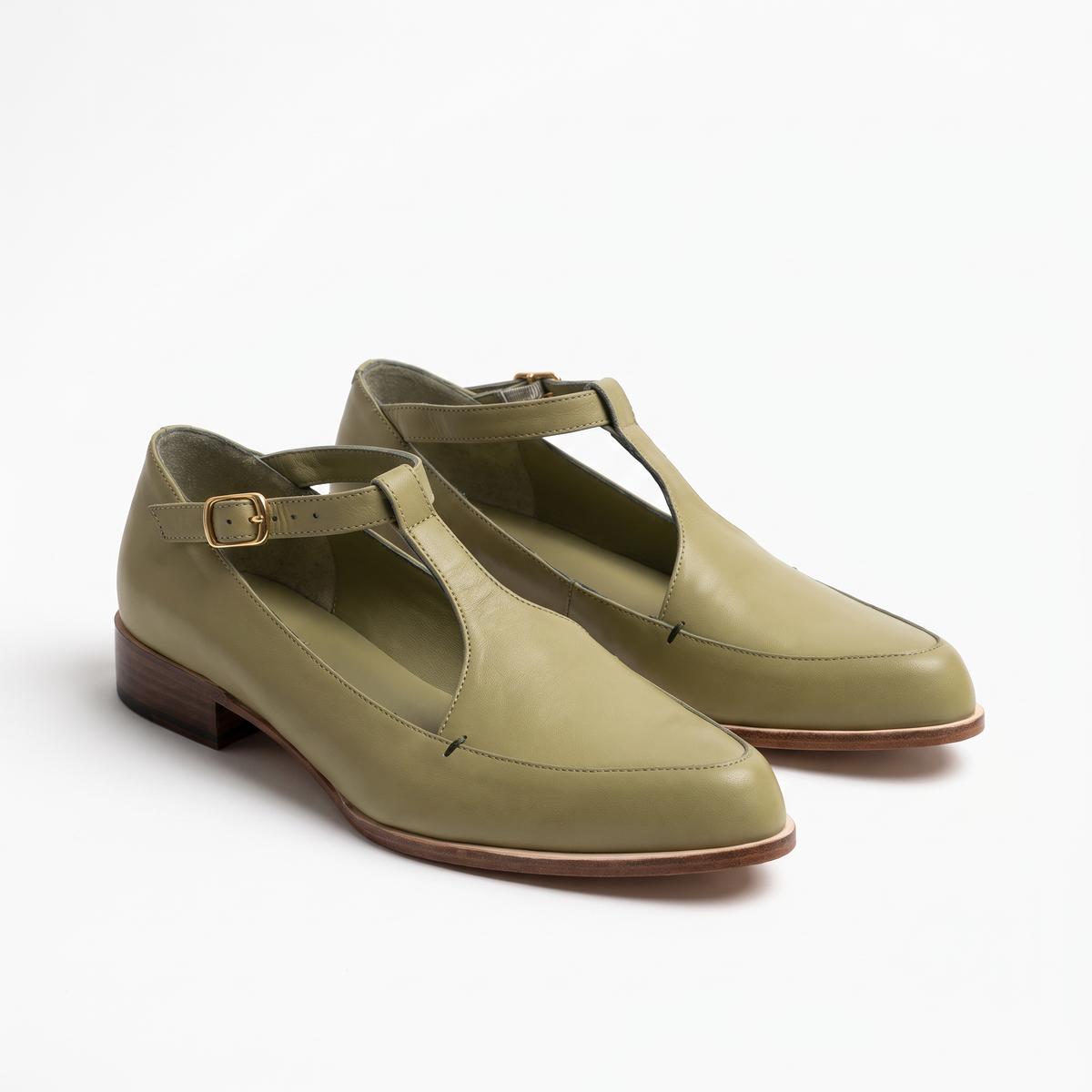 Leonora-Ivy | Women's Pointed-Toe T-Bar Heeled Sandals