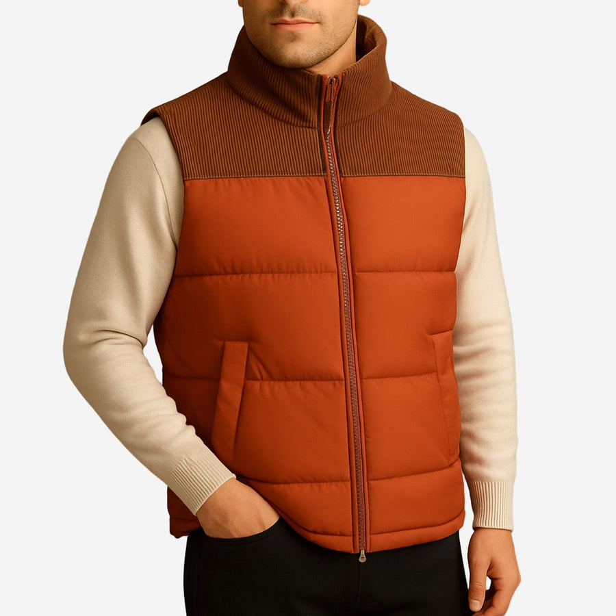 Estelle-Nella | Women's Quilted High-Neck Puffer Vest
