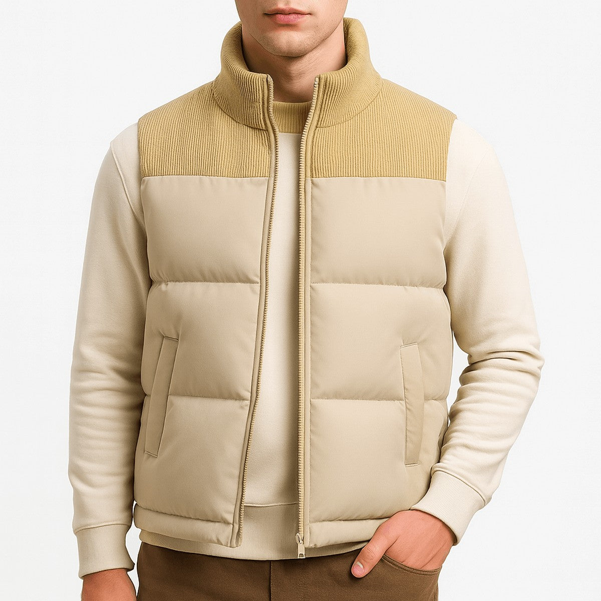 Estelle-Nella | Women's Quilted High-Neck Puffer Vest