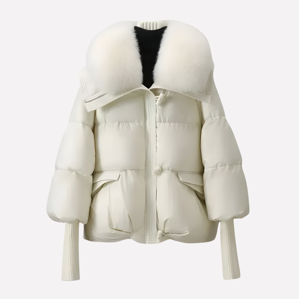 Ramona | Women's Quilted Puffer Jacket with Faux Fur Collar