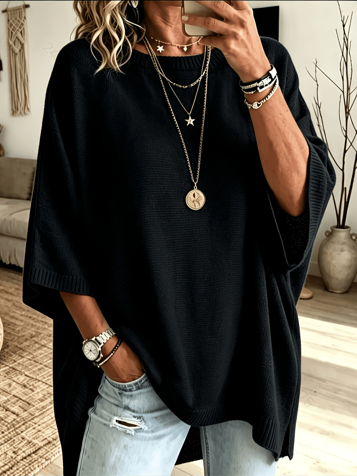 Dorothea | Women's Relaxed Batwing Knit Jumper