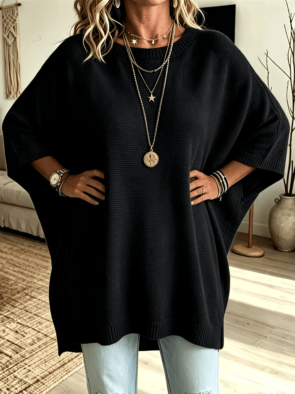 Dorothea | Women's Relaxed Batwing Knit Jumper